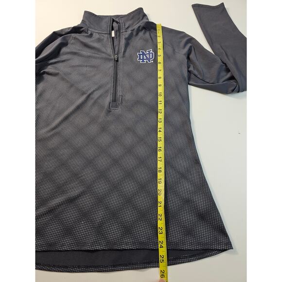 Notre dame pro edge women's pullover 1/4 zip gameday top small S EUC Long Sleeve - Picture 7 of 7